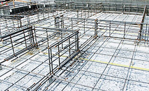 全戸の基礎の主筋に16mm鉄筋を採用