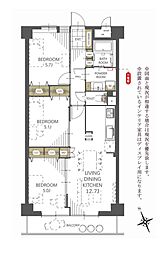 アーバンシティ中石田 3LDKの間取図画像
