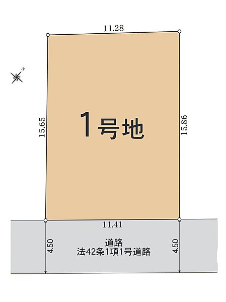 1号地の全体区画図です。
