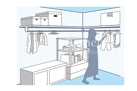 ■WIC■収納量豊富なWICを設置しました。衣類だけでなく、箱物や思い出の品、季節物もたっぷり収納できるので、居住空間をより広く有効活用することができスッキリとしたお部屋になります。