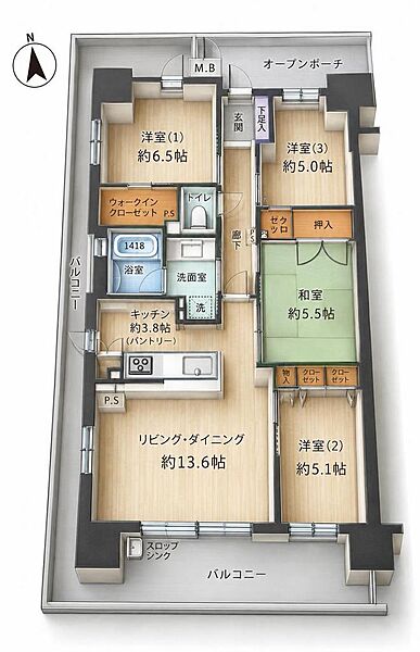 ●CGによる3Dのイメージ間取図です♪