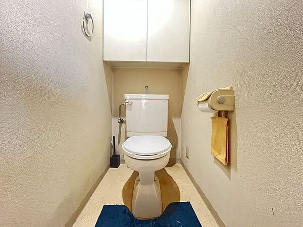おトイレの備品や掃除道具を収納できる棚付きのおトイレです！！