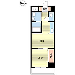 ラプラージュ 8階1DKの間取り