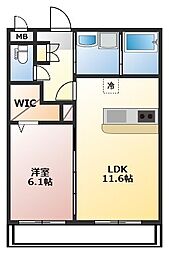 ZEUS日出 1LDKの間取図画像