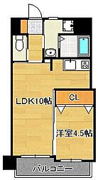 アンテス上到津 1LDKの間取図画像