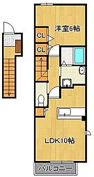 ルネス南小倉 1LDKの間取図画像