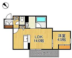 vivace日明 1LDKの間取図画像