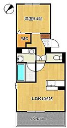 M・K・K 高峰町 1LDKの間取図画像