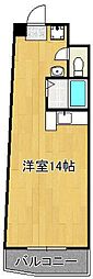 サンシティ日明 ワンルームの間取図画像
