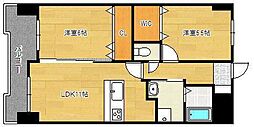 ヴェルデ大手町 2LDKの間取図画像