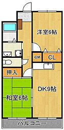 ルネッサンス宮ノ尾1 2LDKの間取図画像
