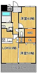 リブラブライト 2LDKの間取図画像