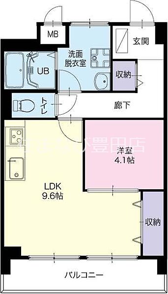 三好グランドハイツ ｜愛知県みよし市三好町小坂(賃貸マンション1LDK・2階・42.90㎡)の写真 その2