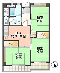 三宅ビル 3階3DKの間取り