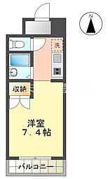 パアチ三好ヶ丘 2階ワンルームの間取り