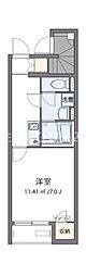 クレイノ小泉II 1階1Kの間取り