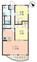 名鉄豊田線 豊田市駅 バス7分 名鉄バス豊田西高校前下車 徒歩10分の賃貸マンション 1階2LDKの間取り