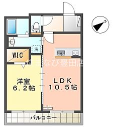Villa浄水 5階1LDKの間取り