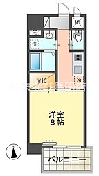 (仮称)豊田駅前新築ビル 1Kの間取図画像