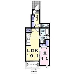 ルミウス 1LDKの間取図画像