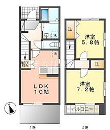 アルバ・カーサ 2LDKの間取図画像