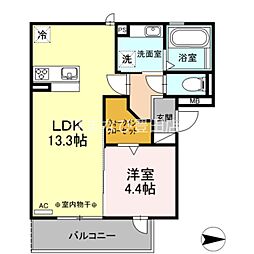 ファミールカルミア 1LDKの間取図画像