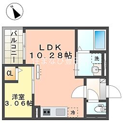 Jack miyukihommachiIII 1LDKの間取図画像