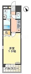 ヴェルティック 1Kの間取図画像