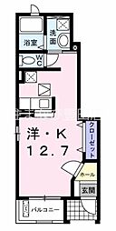 パークサイド野見山 ワンルームの間取図画像