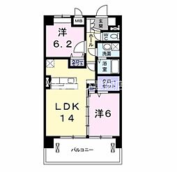 スピリットK 2LDKの間取図画像