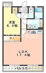 カーサ・シーガル弐番館 1LDKの間取図画像