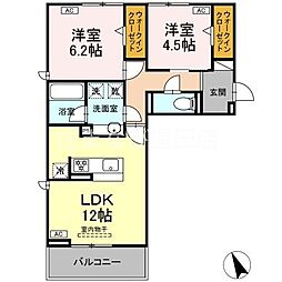 メゾンローズ 2LDKの間取図画像