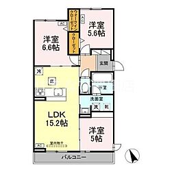 sorgente 3LDKの間取図画像