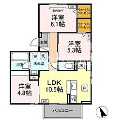 sorgente 3LDKの間取図画像