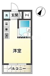 アークファースト ワンルームの間取図画像