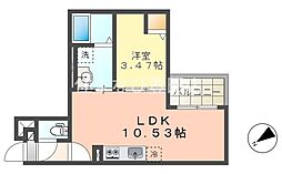 Jack kamigoI 1LDKの間取図画像