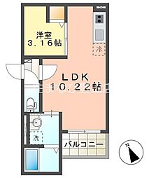 Jack takeII 1LDKの間取図画像