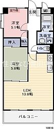 ラヴィアン八千代 2LDKの間取図画像
