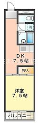 グリーンプラザ 1DKの間取図画像