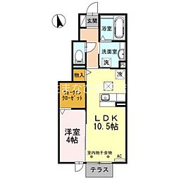 サンシャインヒルズMB 1LDKの間取図画像