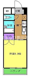 すまいるカトウ 1Kの間取図画像