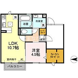 ビオス 1LDKの間取図画像