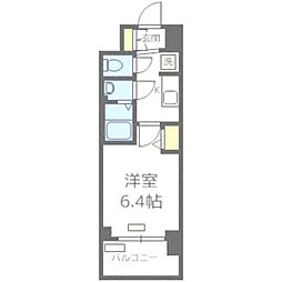 JR東海道・山陽本線 東淀川駅 徒歩5分の賃貸マンション 7階1Kの間取り