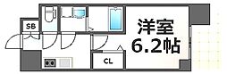 エスリード大阪セントラルアベニュー 1Kの間取図画像