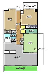 リヴィエール大高 5階3LDKの間取り