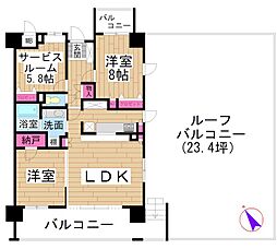 ポレスター大谷参番館 2SLDKの間取図画像