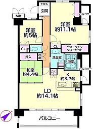アトレ川井町 3LDKの間取図画像
