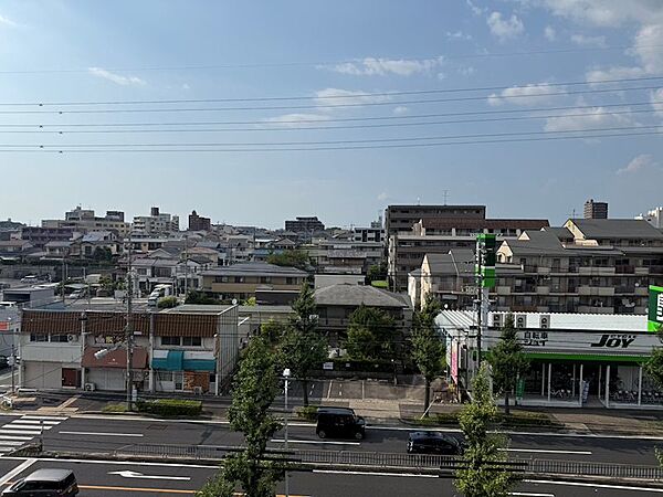 青空が広がる開放的な眺望。遠くまで見渡せる景色で、日々の暮らしに広がりを感じられます。