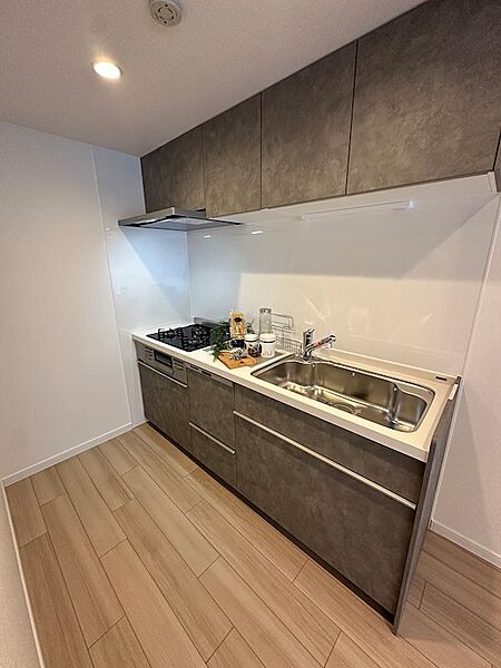 機能的なシステムキッチンは、お料理の時間を快適にサポートします。収納も充実しており、すっきりと片付いた空間で過ごせます。