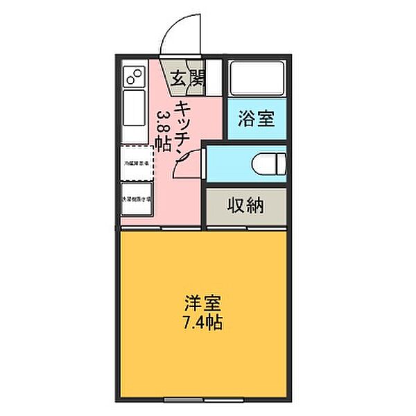 インデペンデントハウス 103号室｜石川県金沢市馬替3丁目(賃貸アパート1K・1階・24.50㎡)の写真 その2
